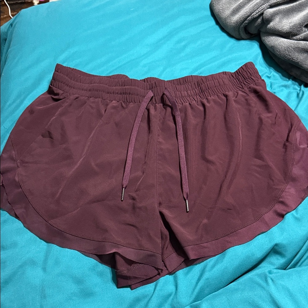 HALARA Plum Athletic Shorts with Drawstring Waist